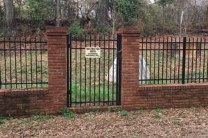 4 Ft. Spear Top Aluminum Fence with 6 Ft. Brick Columns